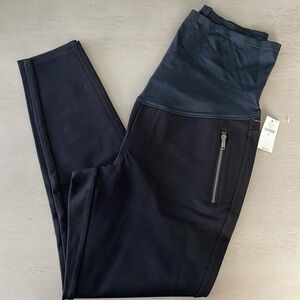 NWT Gap Pregnancy Maternity Black Moto Pants Medium M